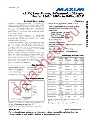 MAX145BEPA+ datasheet  